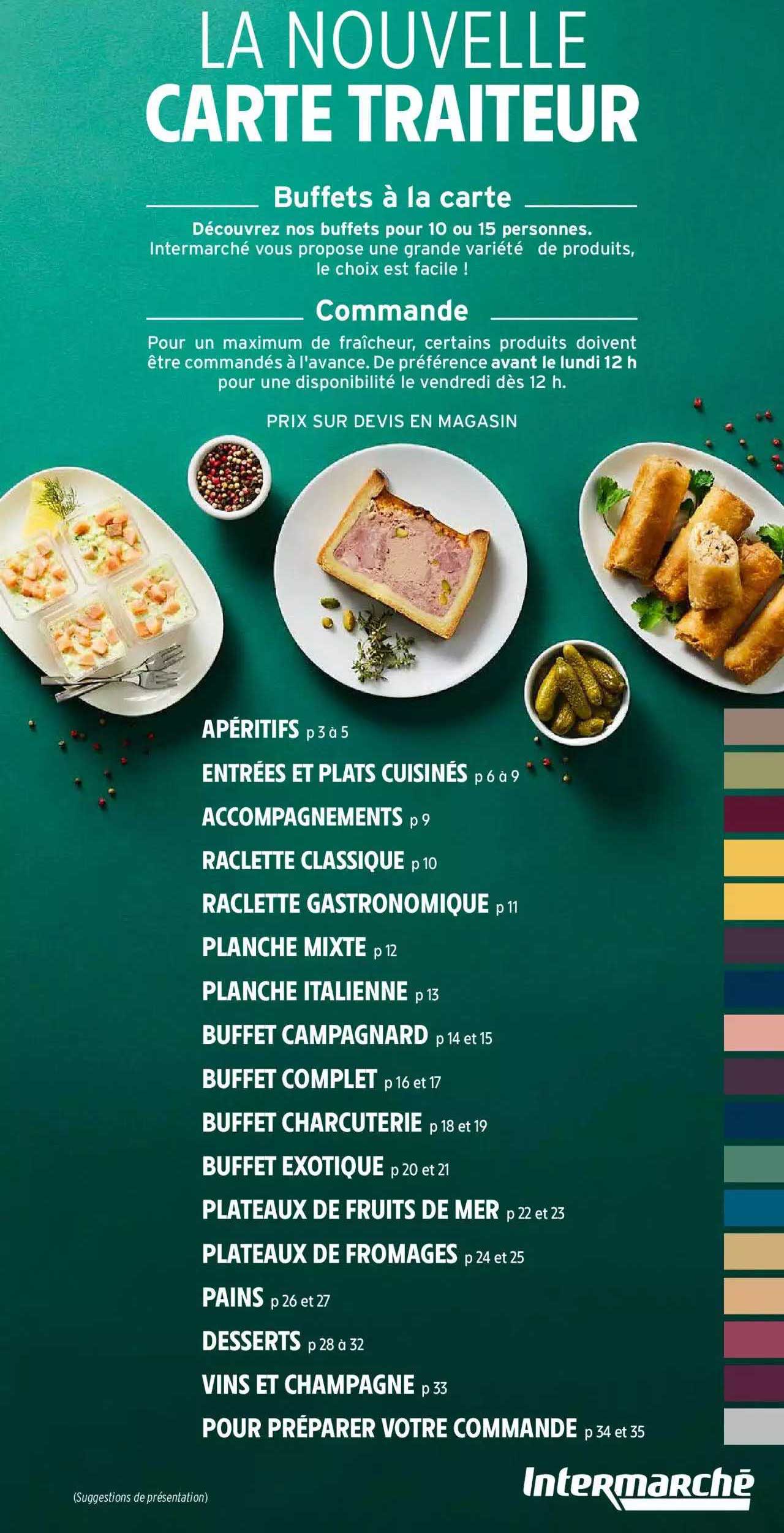 la nouvelle carte traiteur