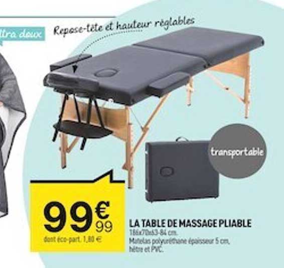 La Table De Massage Pliable