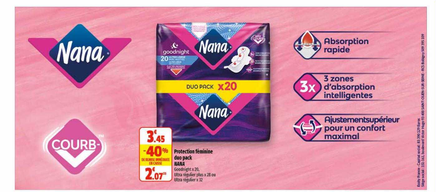 protection féminine duo pack nana