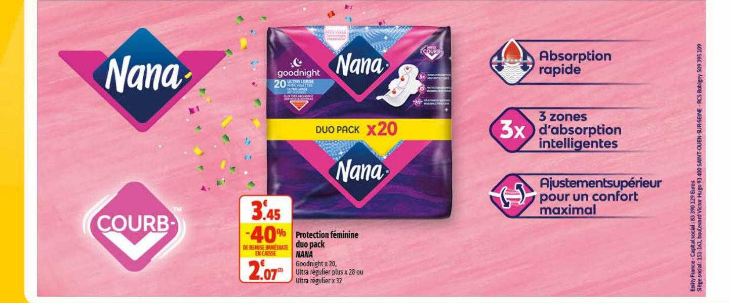 protection féminine duo pack nana