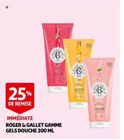 roger & gallet gamme gels douche 200ml