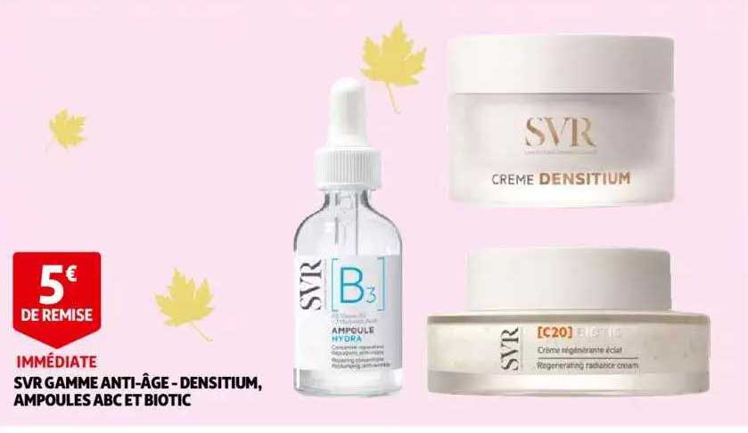 svr gamme anti-âge-densitium, ampoules abc et biotic