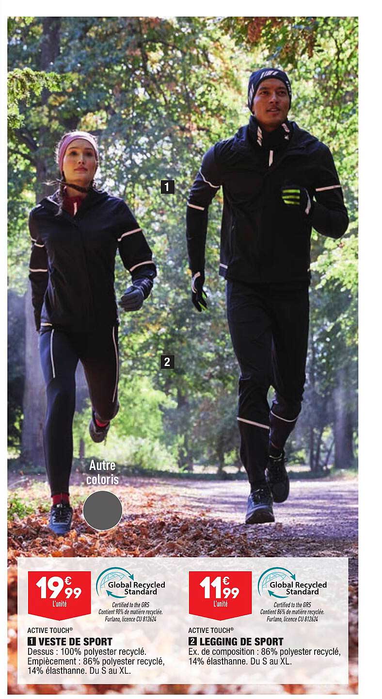 Veste De Sport Active Touch, Legging De Sport Active Touch