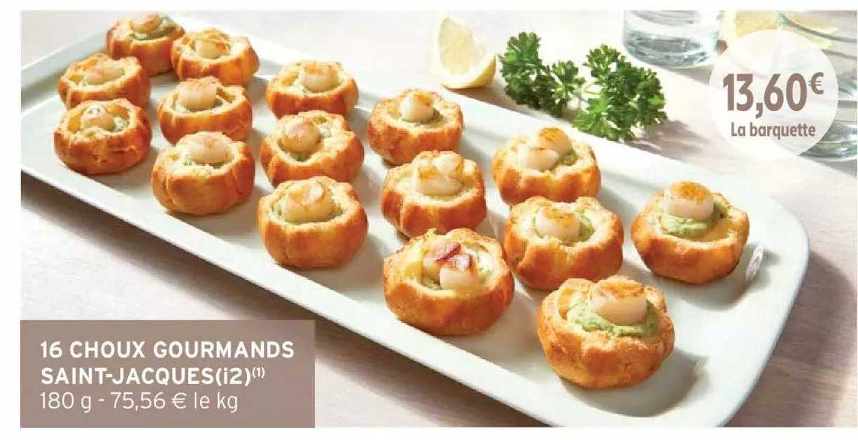 16 choux gourmands saint-jacques