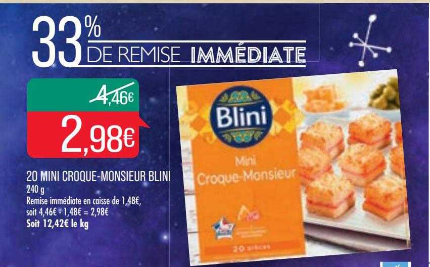 20 mini croque-monsieur blini