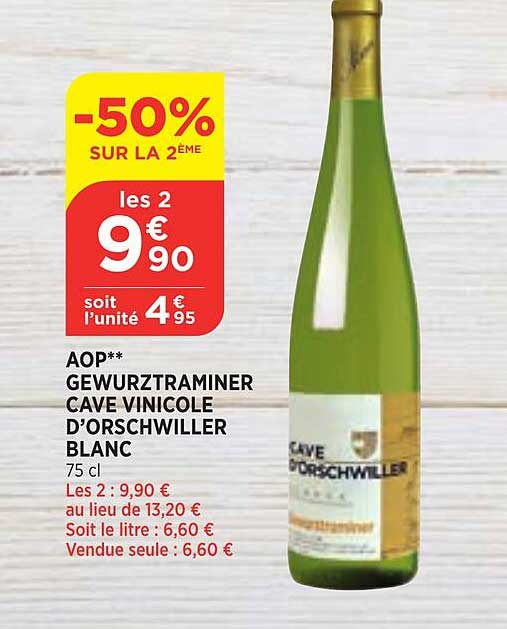 aop gewurztraminer cave vinicole d'orschwiller blanc