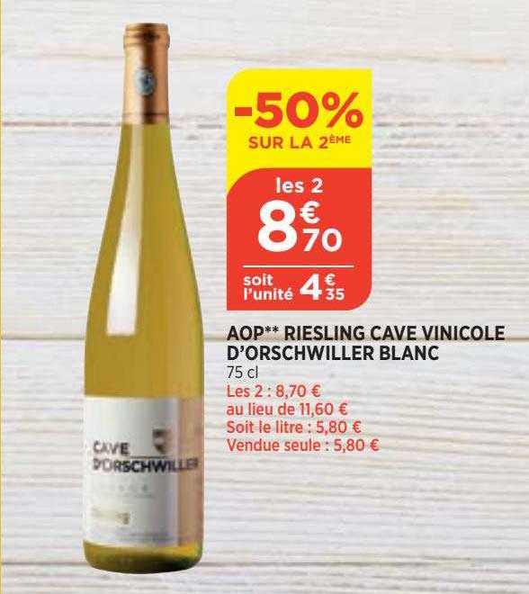 aop riesling cave vinicole d'orschwiller blanc