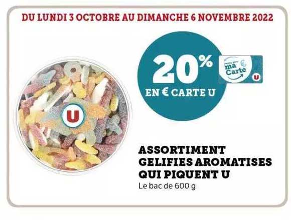 assortiment gélifiés aromatisés qui piquent u
