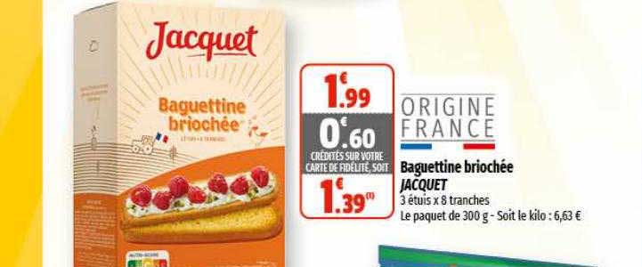 baguettine briochée jacquet