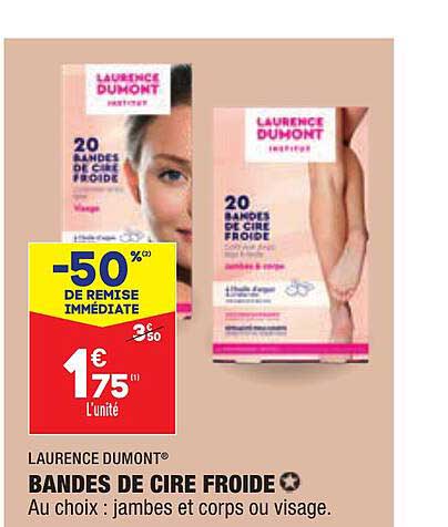 bandes de cire froide laurence dumont