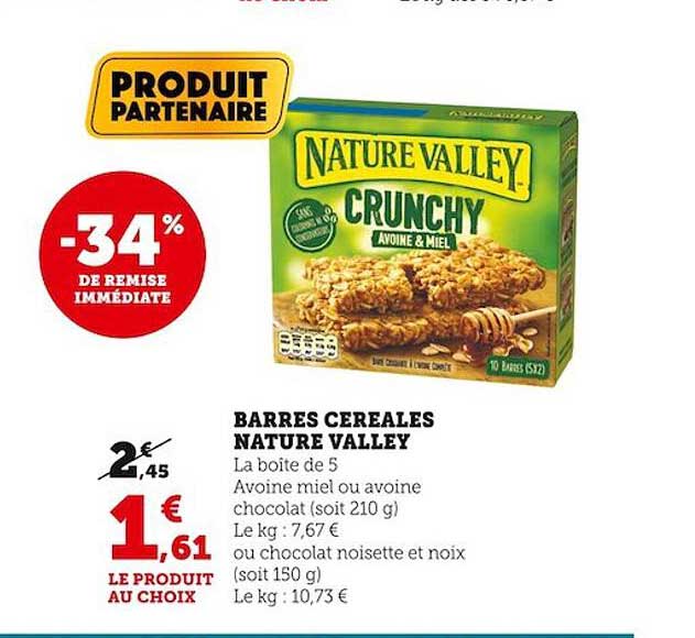 barres céréales nature valley