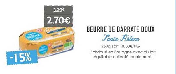 beurre de barrate doux lante hélène