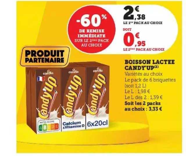boisson lactée candy'up