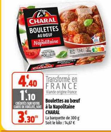 Boulettes Au Boeuf à La Napolitaine Charal