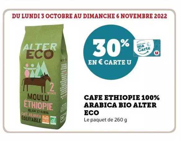 café éthiopie 100% arabica bio alter eco