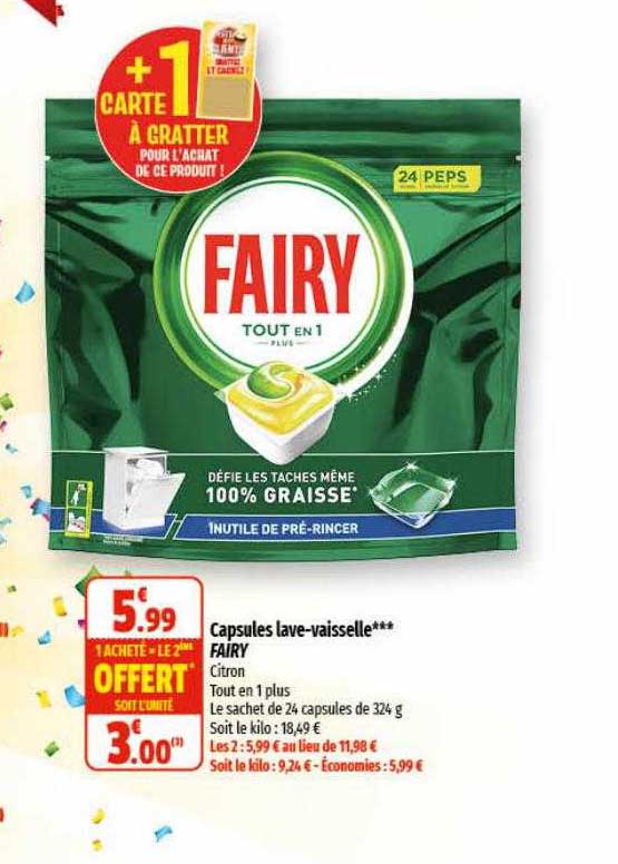 capsules lave-vaisselle fairy
