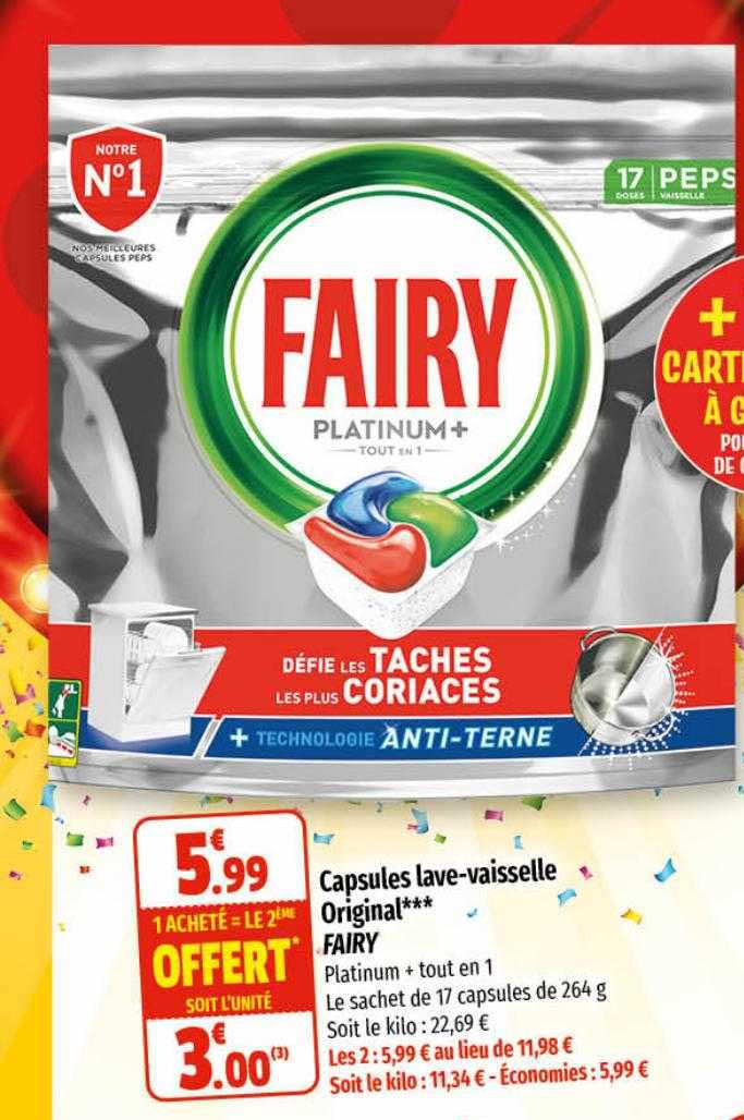 capsules lave-vaisselle original fairy