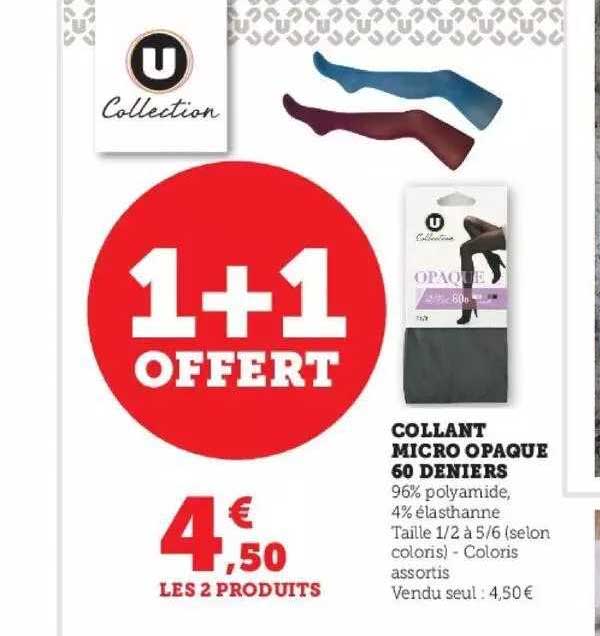 collant micro opaque 60 deniers u collection