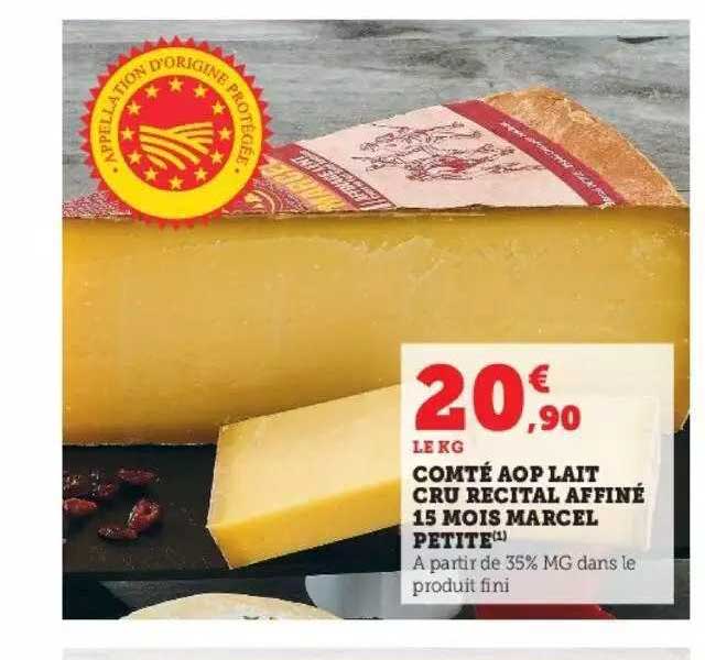 Comté Aop Lait Cru Recital Affiné 15 Mois Marcel Petite