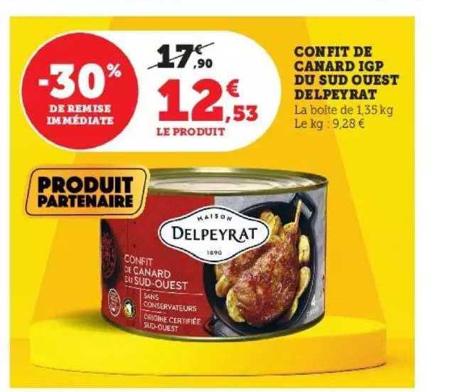 confit de canard igp du sud ouest delpeyrat