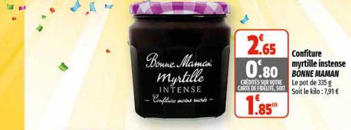 confiture myrtille intense bonne maman
