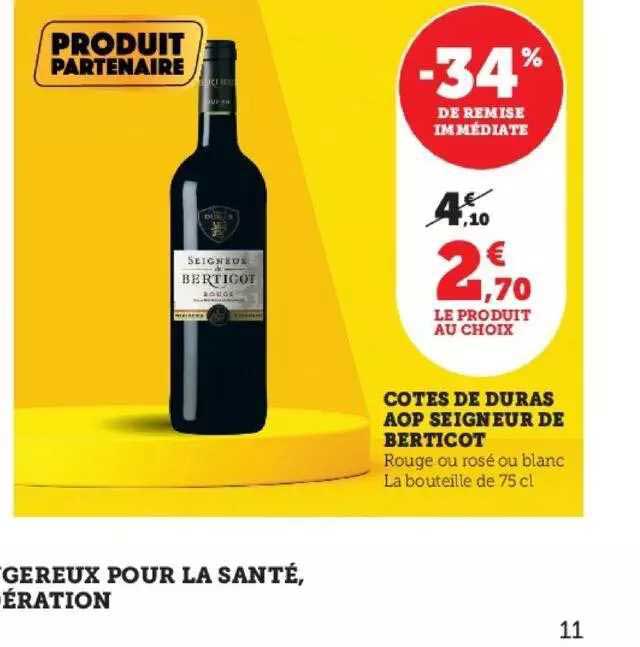 côtes de duras aop seigneur de berticot