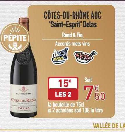 côtes-du-rhône aoc "saint-esprit" delas