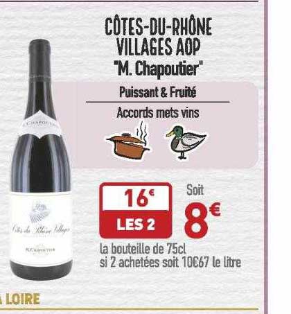 côtes-du-rhône villages aop "m.chapoutier"