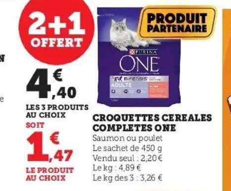 croquettes céréales complètes one