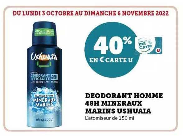 Déodorant Homme 48h Minéraux Marins Ushuaïa