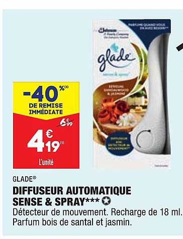 diffuseur automatique sense & spray glade