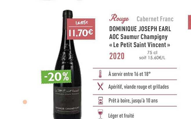 dominique joseph earl aoc saumur champigny «le petit saint vincent» 2020