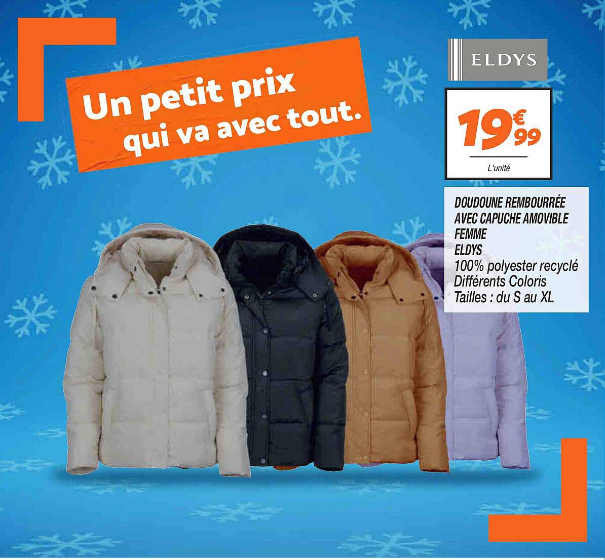 doudoune rembourrée avec capuche amovible femme eldys