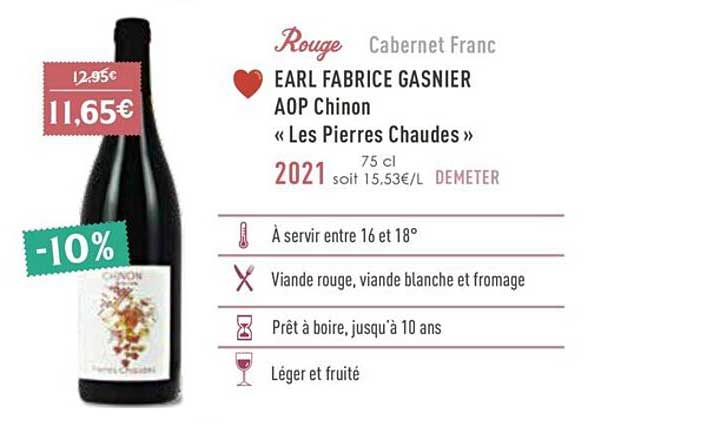 earl fabrice gasnier aop chinon «les pierres chaudes» 2021