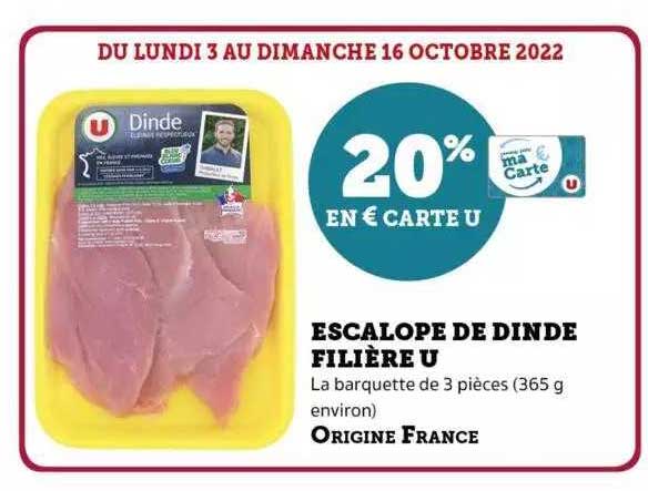 Escalope De Dinde Filière U