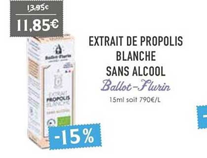 extrait de propolis blanche sans alcool ballot-flurin