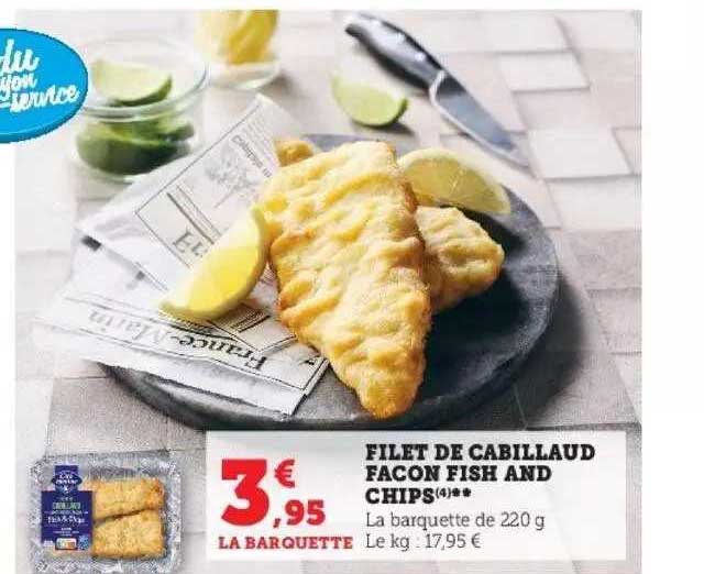 filet de cabillaud façon fish and chips