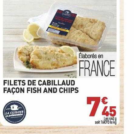 filets de cabillaud façon fish and chips