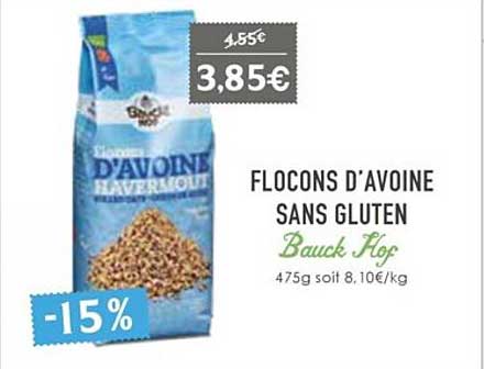 flocons d'avoine sans gluten bauck hof