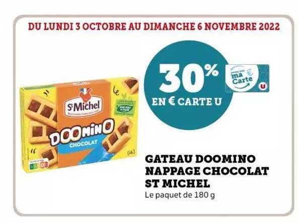 gâteau doomino nappage chocolat st michel