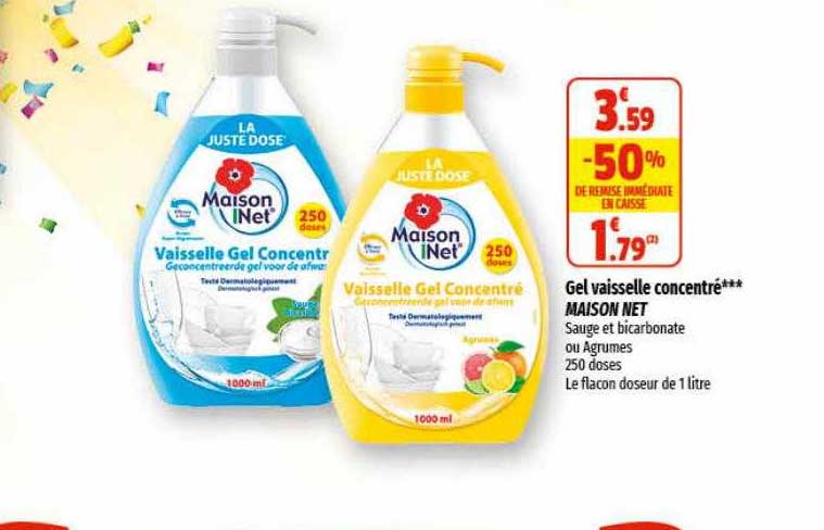 Gel Vaisselle Concentré Maison Net