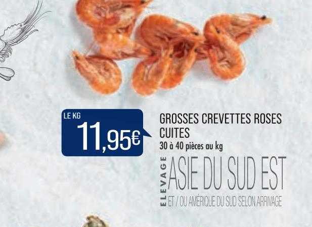 grosses crevettes roses cuites