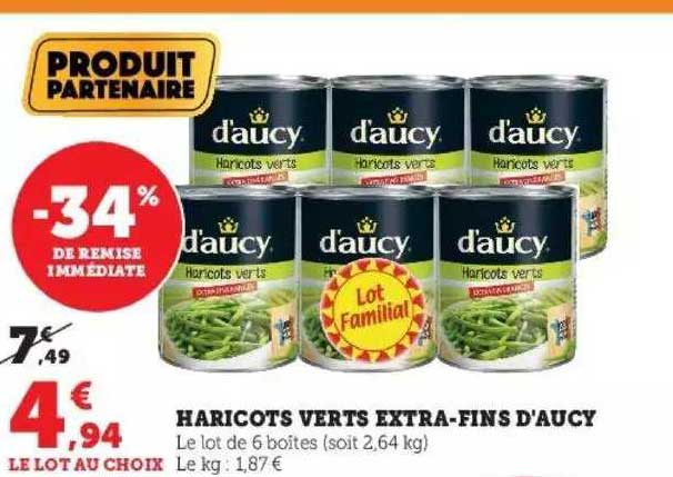 haricots verts extra-fins d'aucy