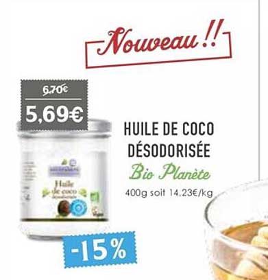 huile de coco désodorisée bio planète