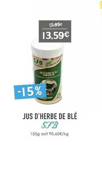 jus d'herbe de blé sfb