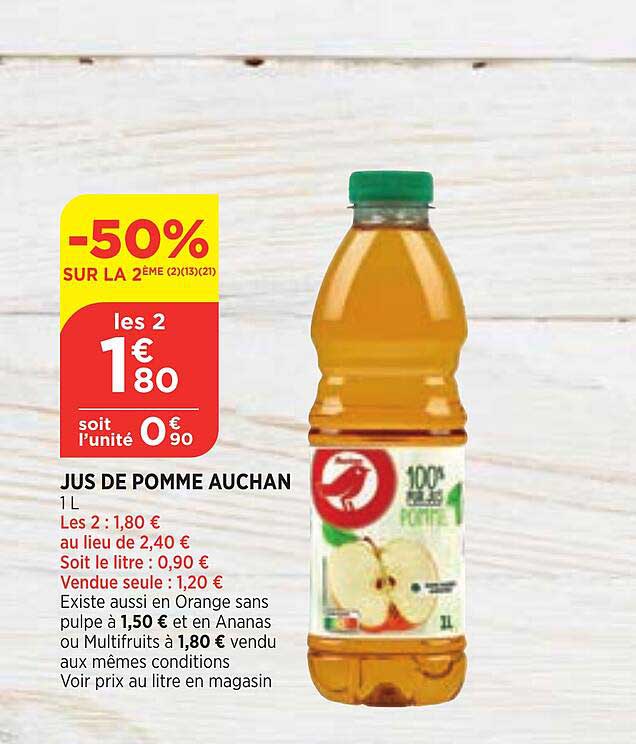 jus de pomme auchan