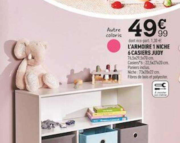 l'armoire 1 niche 6 casiers judy