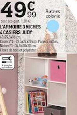l'armoire 3 niches 4 casiers judy