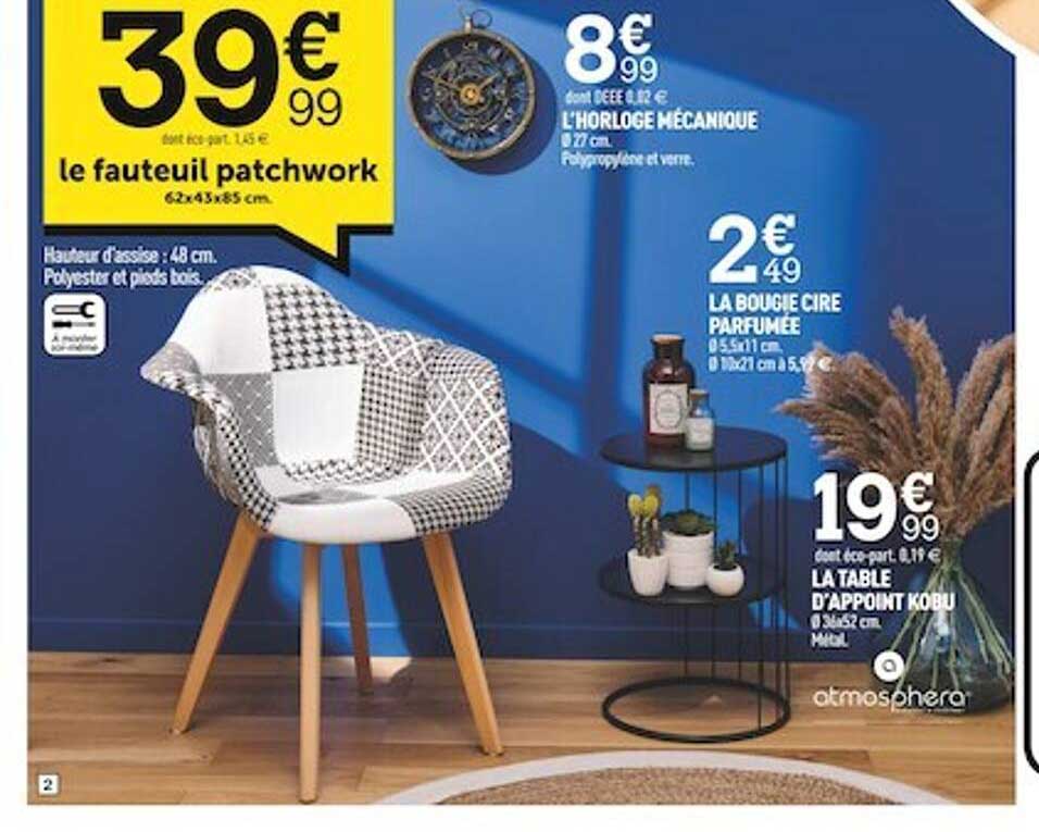 l'horloge mécanique, la bougie cire parfumée, la table d'appoint kobu