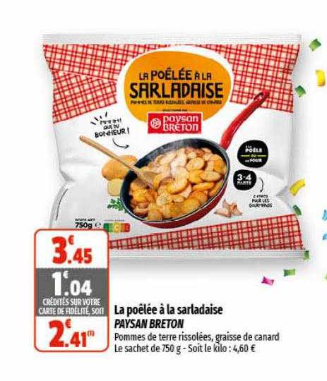 la poêler à la sarladaise paysan breton